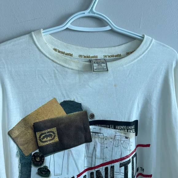 Ecko Unlimited Cream Classic T-Shirt - Picture 4 of 5